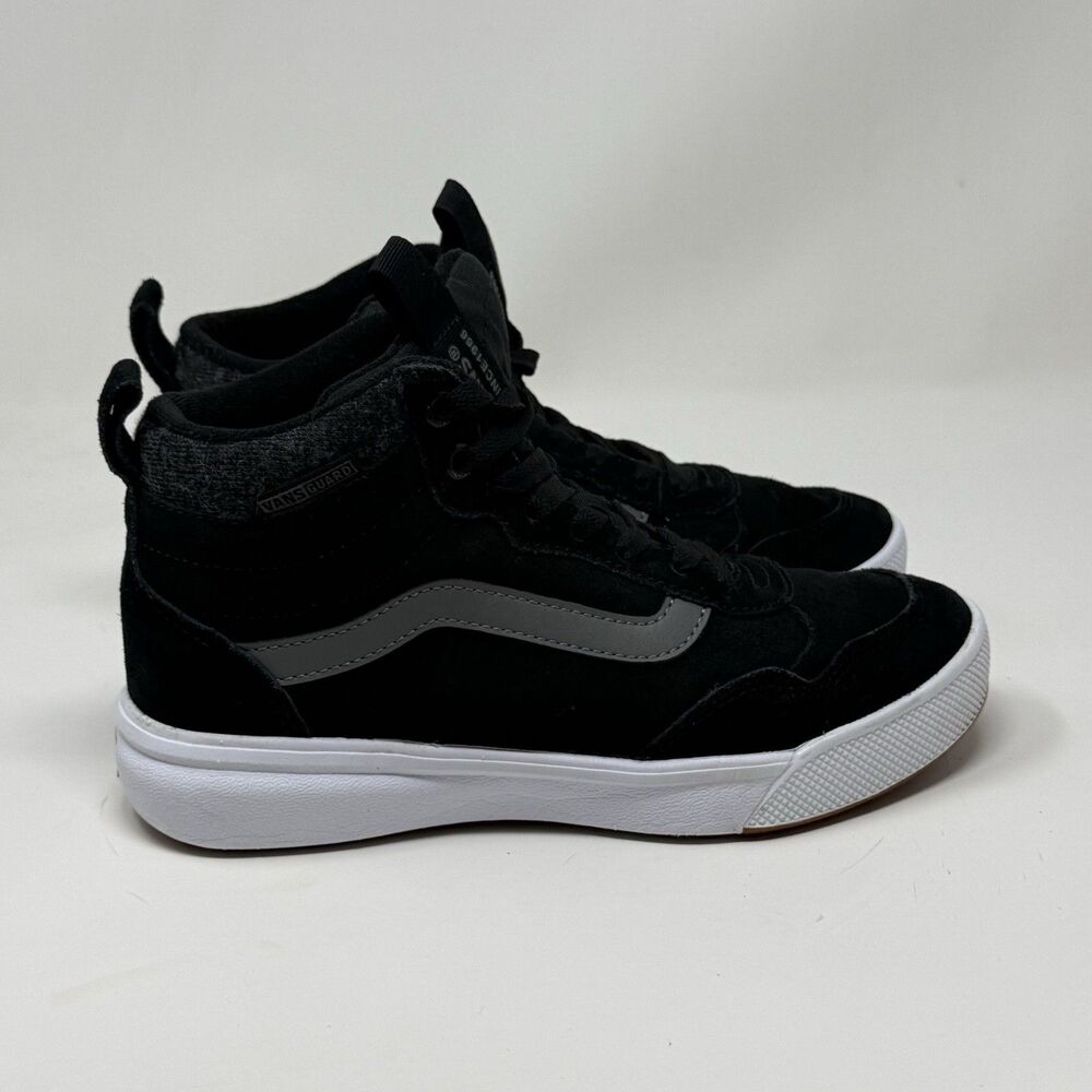 Vans Range EXP Hi Sneakers Womens 7 Black Suede High Top Skate Grunge Shoes